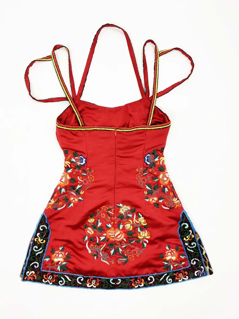 Todd Oldham S/S 1995 beaded red mini dress — JAMES VELORIA